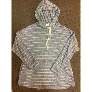 143 Story By Line Up Soft Rayon Hooded Side Pockets Long Sleeve Top SzL